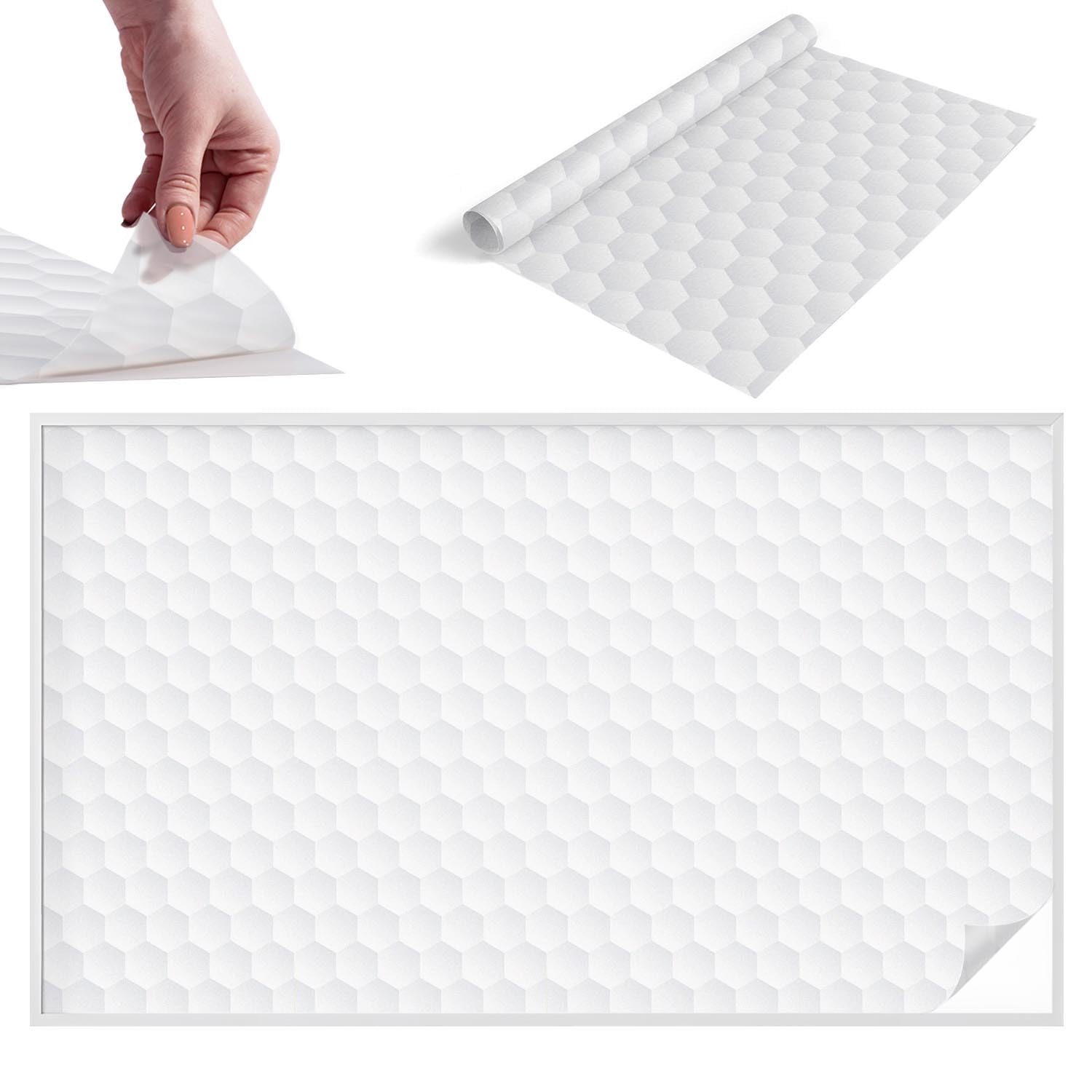 Films vitrail pour chambre effet mosaïque blanche élégant et finitions PVC