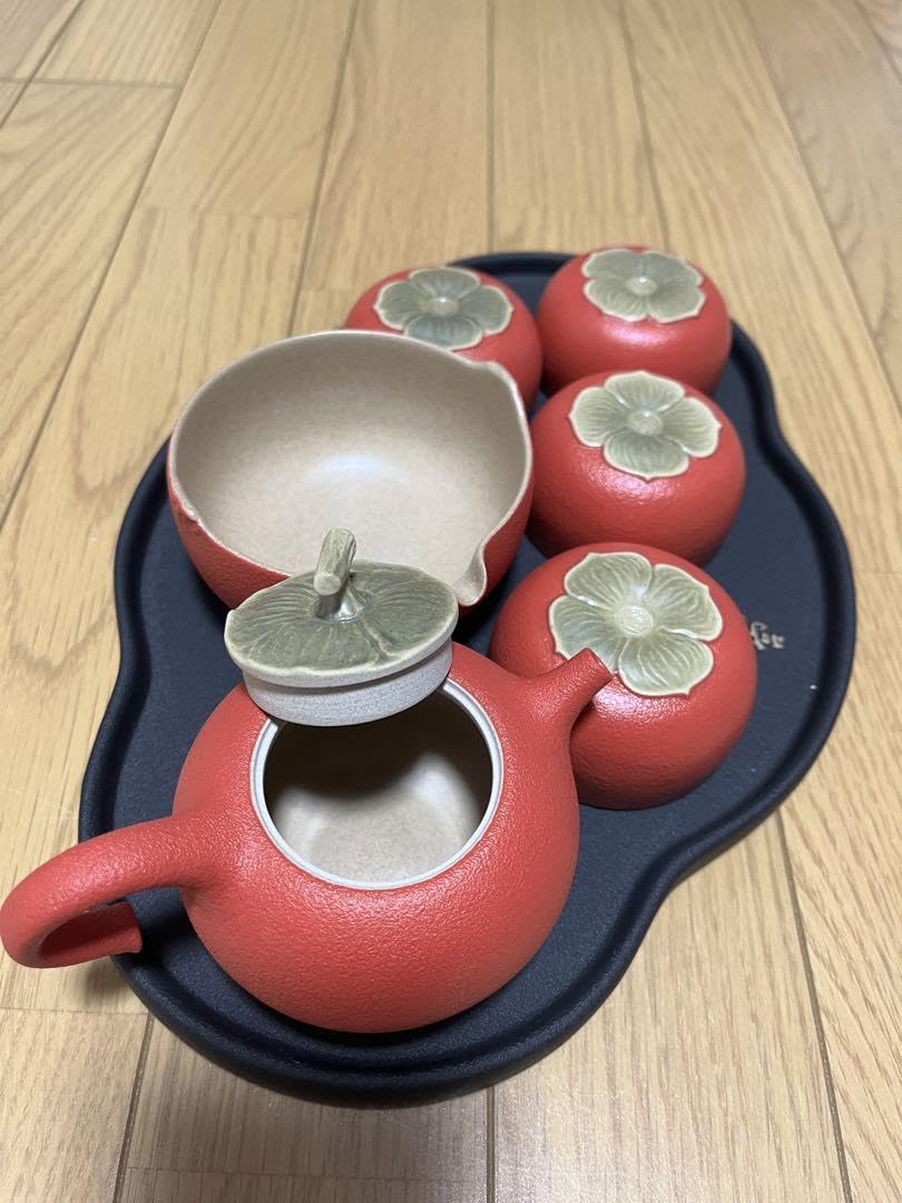 Amazon.co.jp: 台湾万仟堂柿モチーフの茶器セット : ホーム＆キッチン