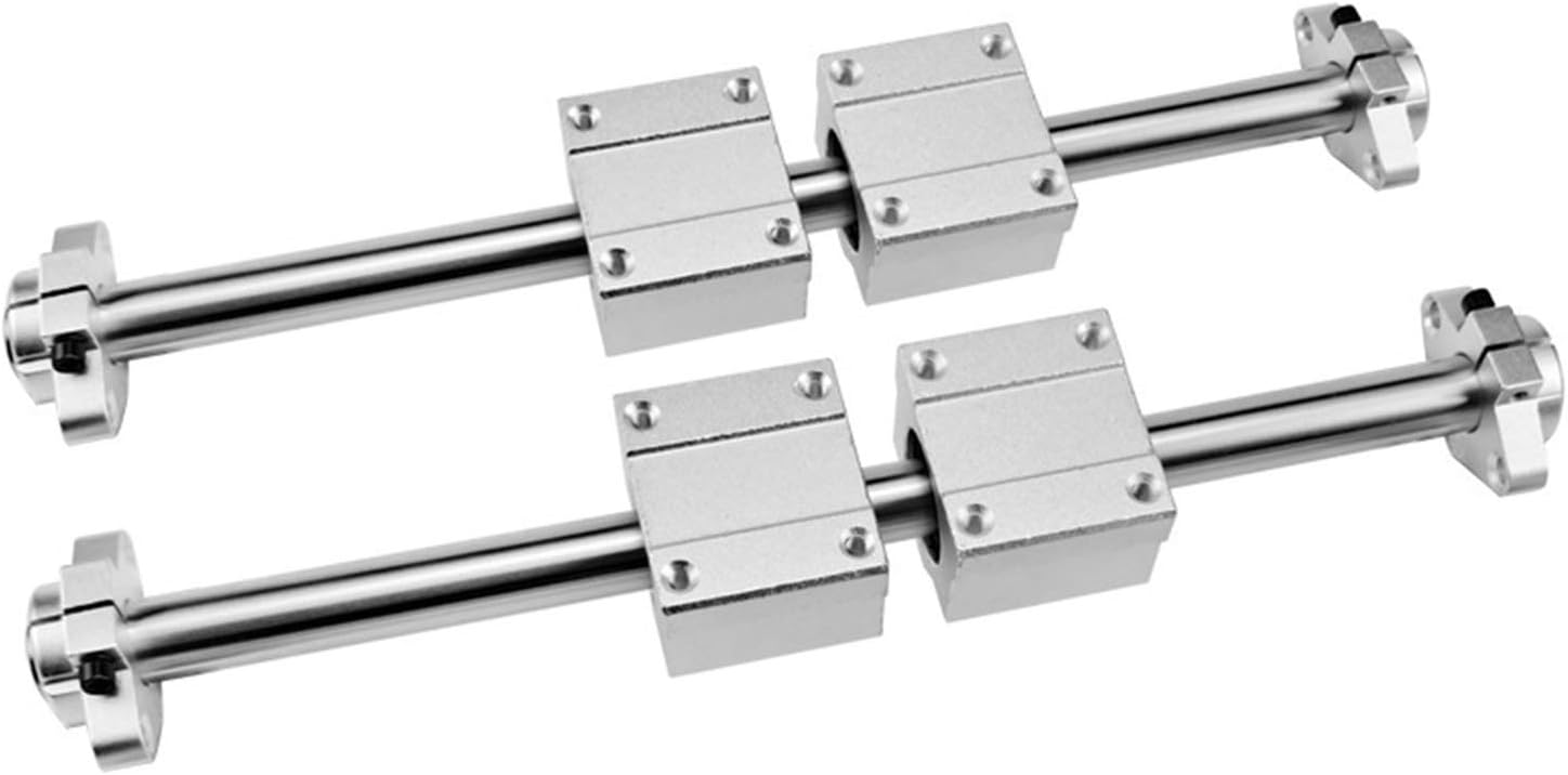 Professional 10pcs Optical Axis Linear Rail Shaft OD8/10/12mm 200-600mm+SCS8/10/12UU Linear Bearing Blocks+SHF8/10/12 Bearing Support(300mm,8mm)