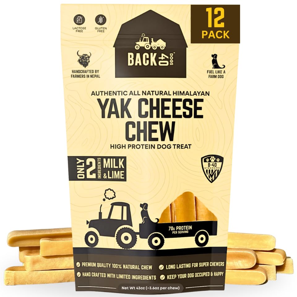 Yak Cheese Himalayan Dog Chews – Long-Lasting Natural Chews for Aggressive Chewers – 2-Ingredient, High Protein, Odorless, Dental Health Treats for