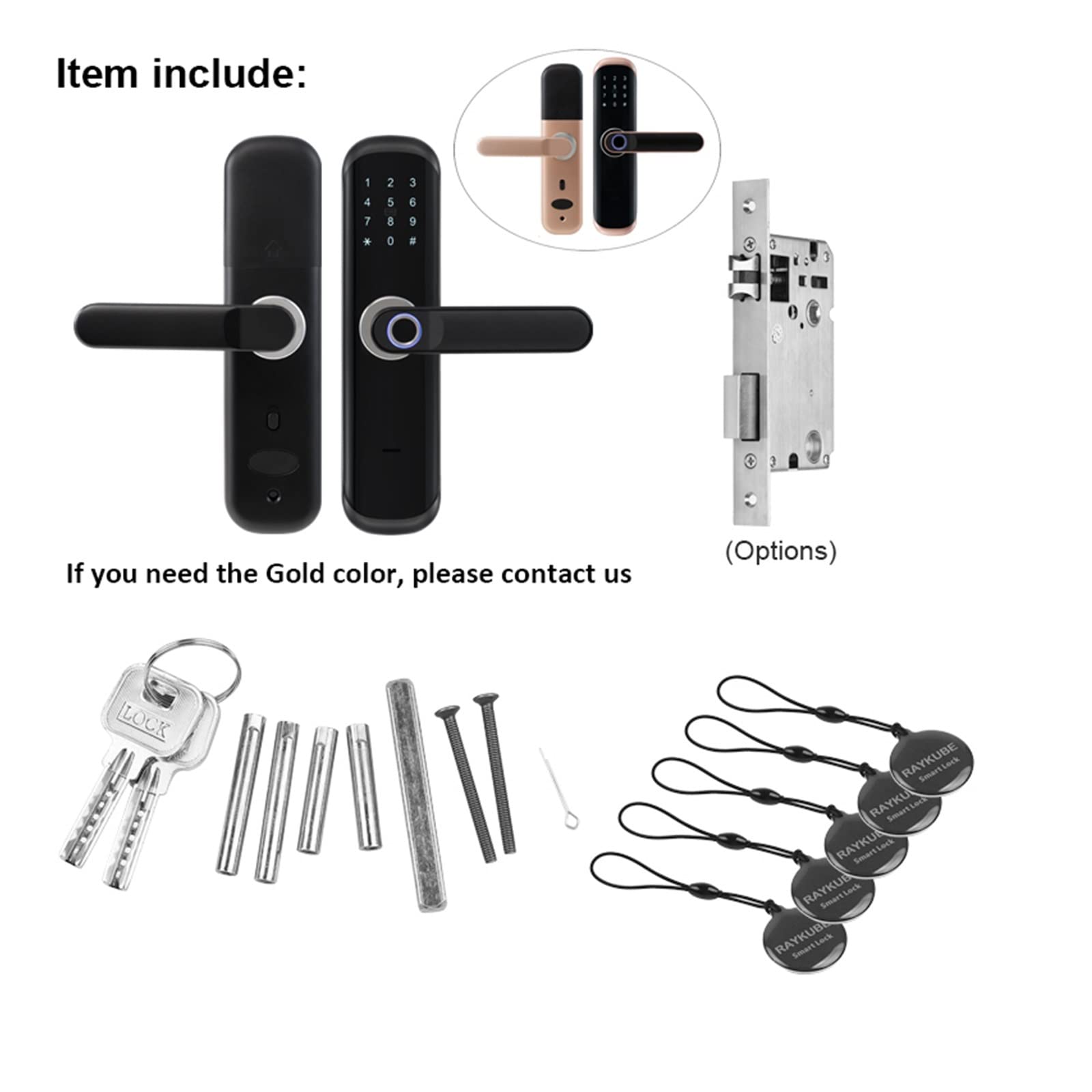 Keyless Zamek do drzwi wejściowych Blokada linii papilarnych WiFi APP Karta IC Kod cyfrowy Elektroniczny zamek do drzwi Home Latch Lock X3 Inteligentny zamek do drzwi (Kolor: Pojedynczy język) (22x225