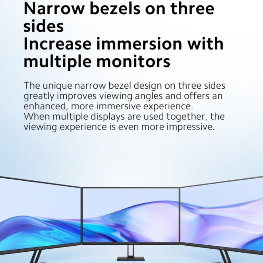 Xiaomi A27i monitor highlighting Delta E less than 2 screen calibration.