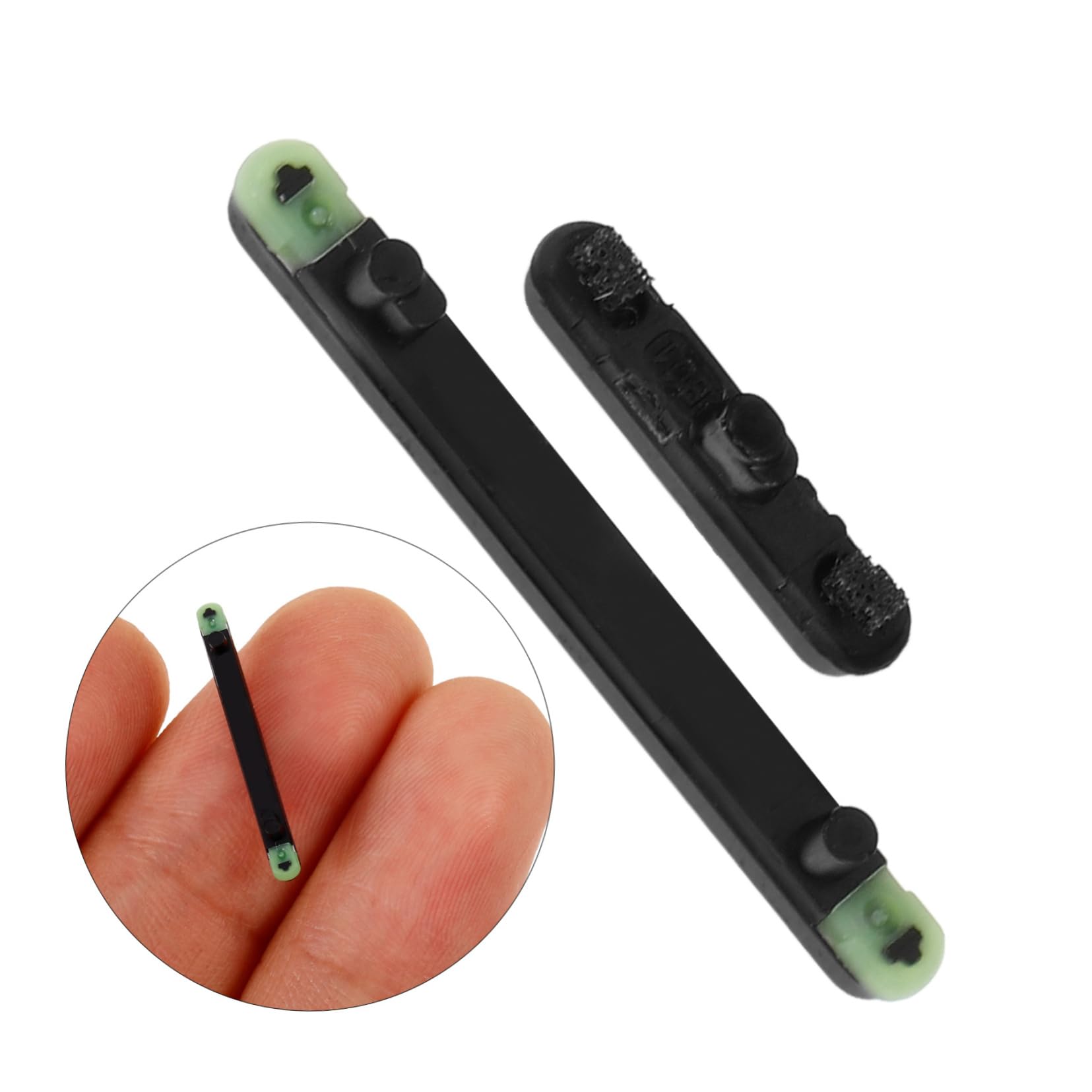 NUOBESTY Pulsanti di Accensione e Volume per Telefono Modello 7 Set Pulsanti Laterali di Ricambio in Metallo Nero, Kit Sostitutivo Preciso e Resistente Accessori per Smartphone