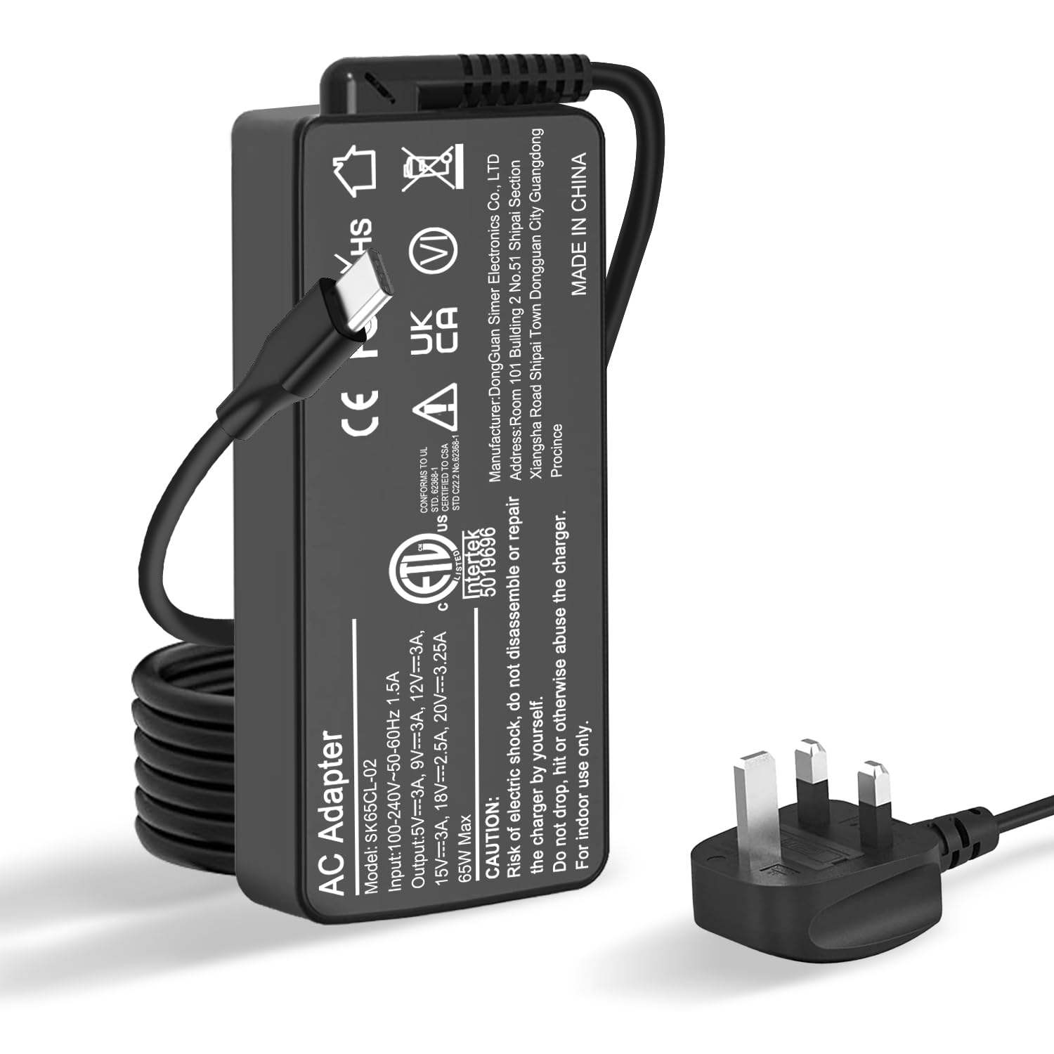 65W USB C Laptop Charger Compatible with Lenovo Thinkpad Chromebook Yoga
