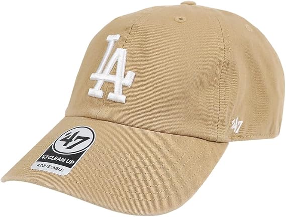 Amazon 47 キャップ ドジャース メンズ レディース クリーンナップ La ロゴ Clean Up Cap Mens Ladies 帽子 ローキャップ Mlb Los Angeles Dodgers カーキ ホワイト キャップ 通販