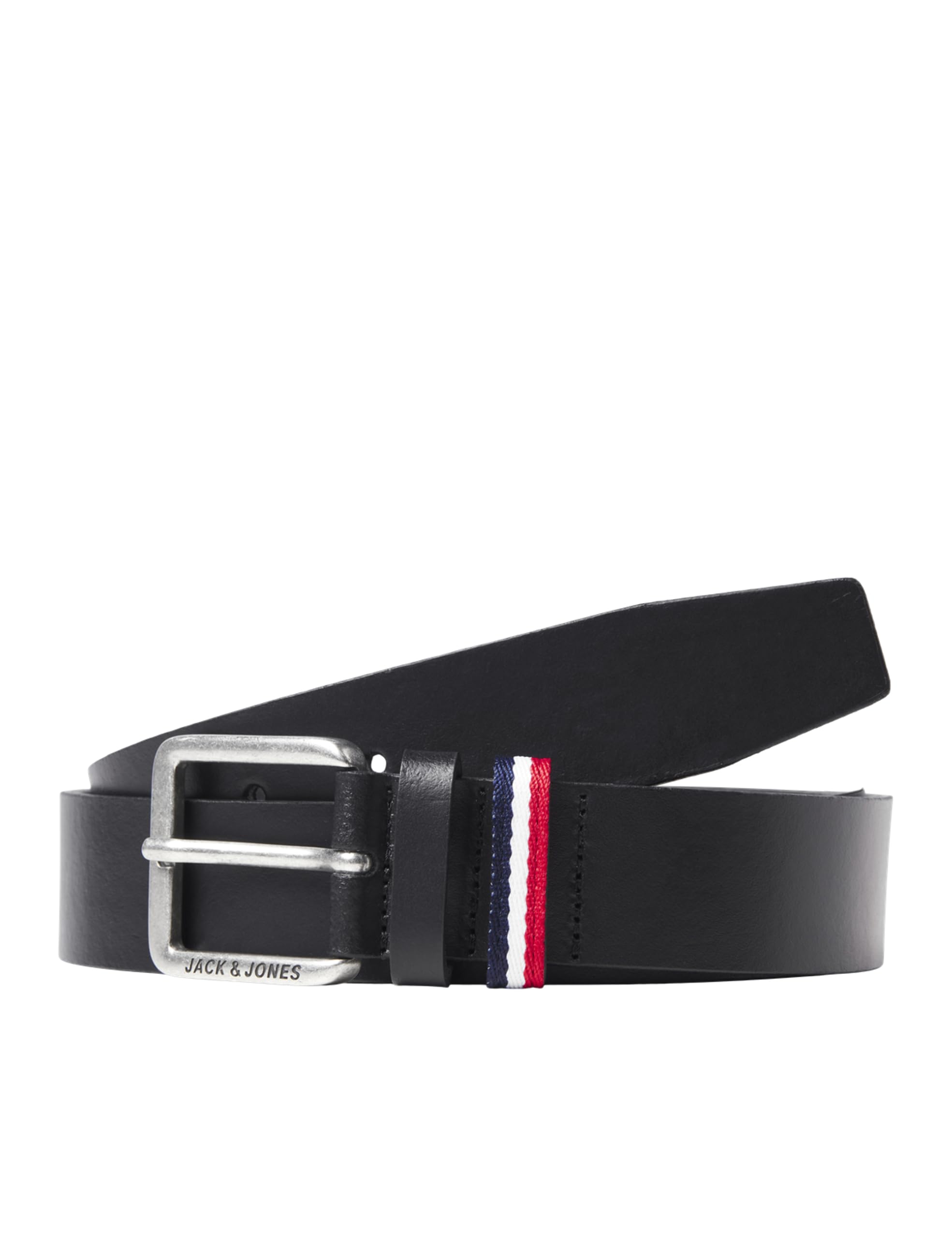 JACK & JONES Men's Jacespo Leather Belt, Black, 80 cm