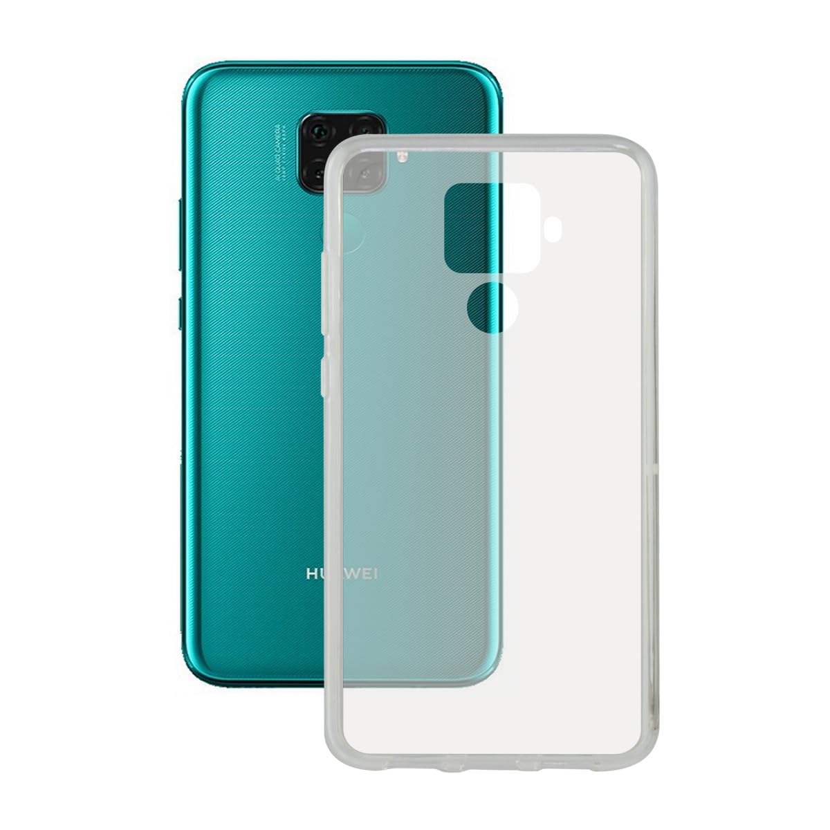 KSIX smart your tech Case for Huawei Mate 30 Lite, Flexible, Transparent