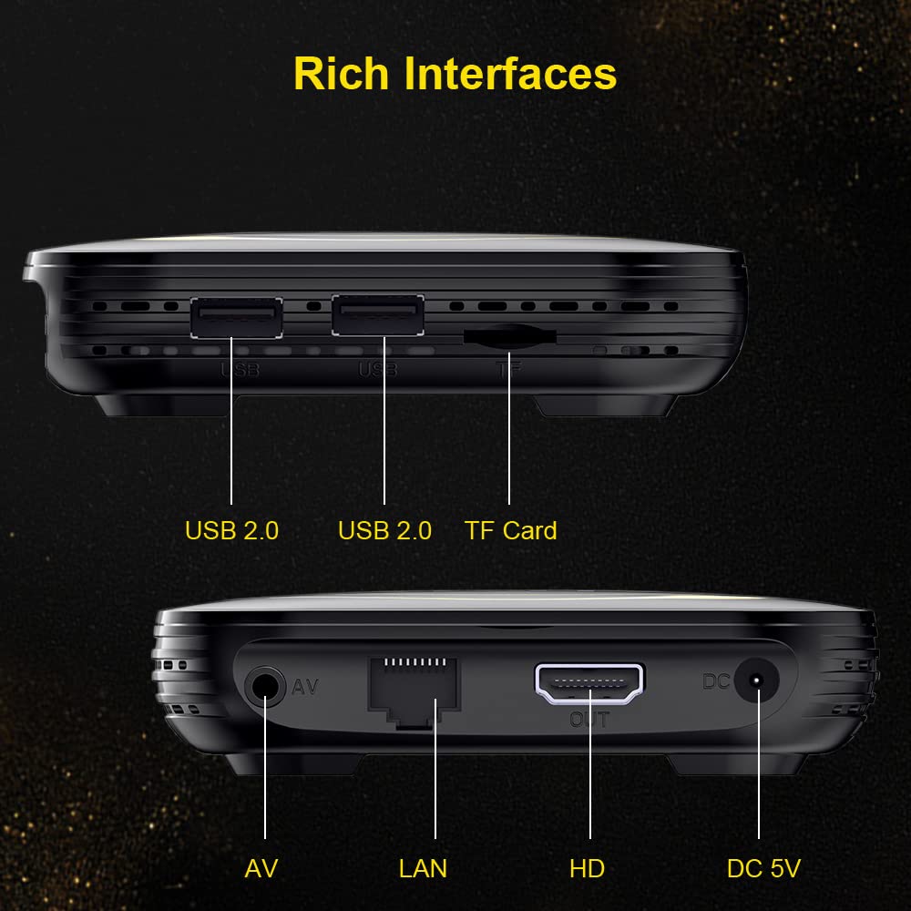 Android 12.0 TV Box, HK1 RBOX mit 4 GB RAM und 64 GB ROM, 64-Bit-Vierkernprozessor H618, unterstützt 2,4 GHz/5,8 GHz WLAN und BT 4.0, 8K H.265-Decodierung für Multimedia-Player