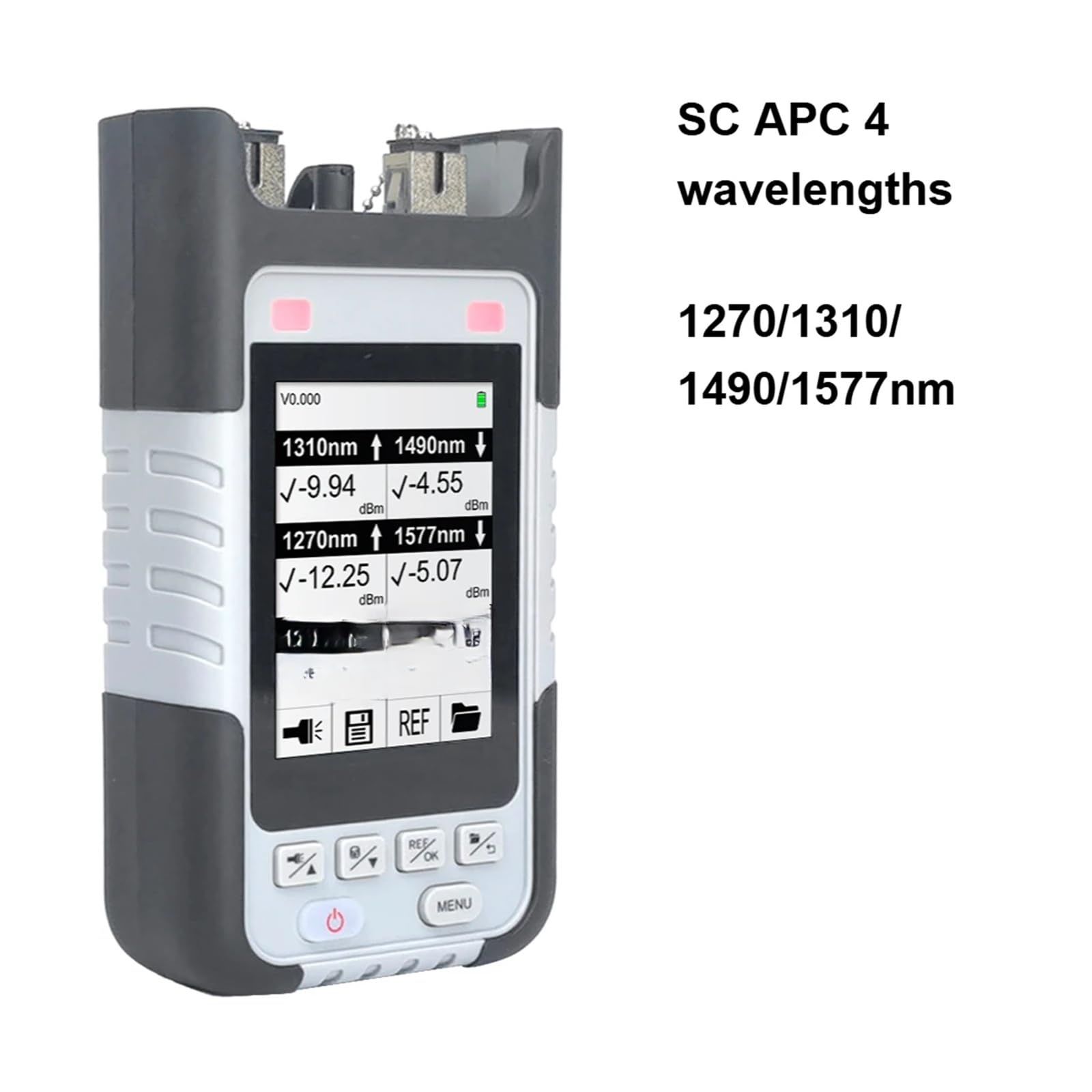 Medidor de potencia óptica Digital TM583 OPM PON, probador de red FTTH con VFL, compatible con prueba de 1270/1310/1490/1550/1577nm(SC APC4 wavelengths)