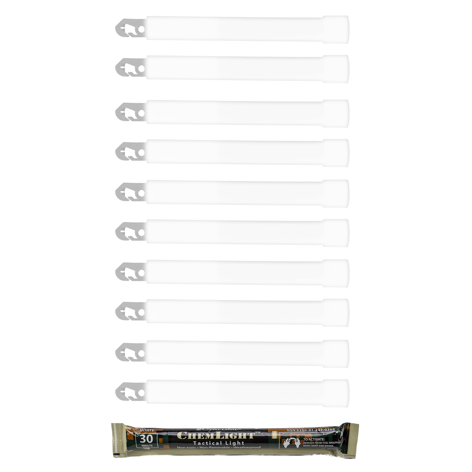 Lot De 10 Bâtons Lumineux Militaires Ultra-brillants - Sécurité & Urgence - Vert