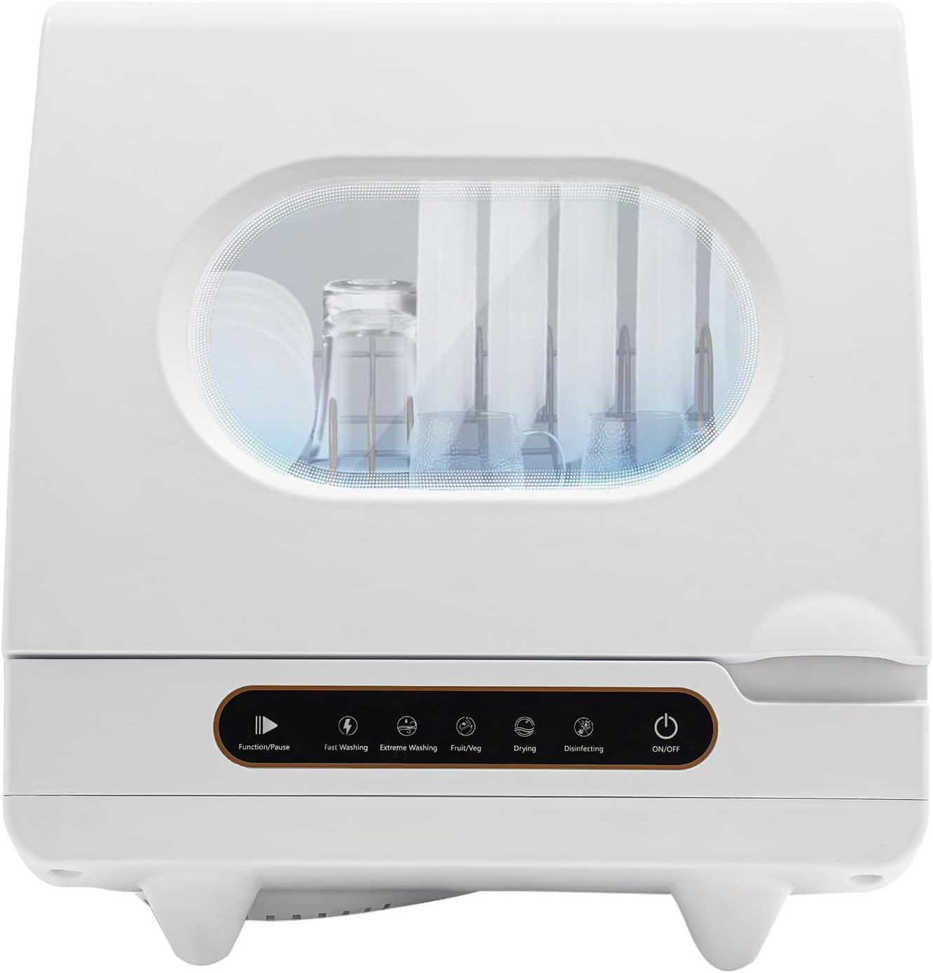 Countertop Dishwasher Portable Dishwasher with 5L Built-In Water Tank Mini Dish Washer with 5 Washing Programs and 360° Dual Spray for Small Apartments and Rvs