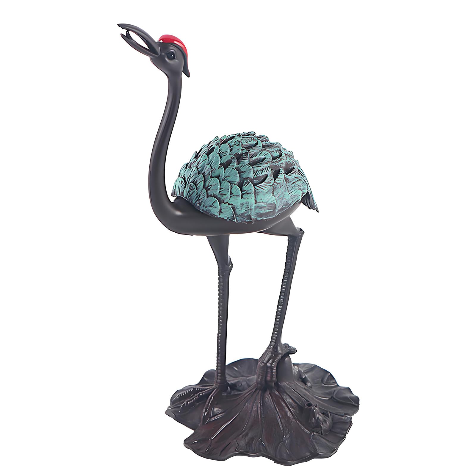 HZBB Incenses Burners Holder Metal Censers Ashes Catchers Creative Cranes Incenses Burners Cranes Statue Home Offices Decors Holder