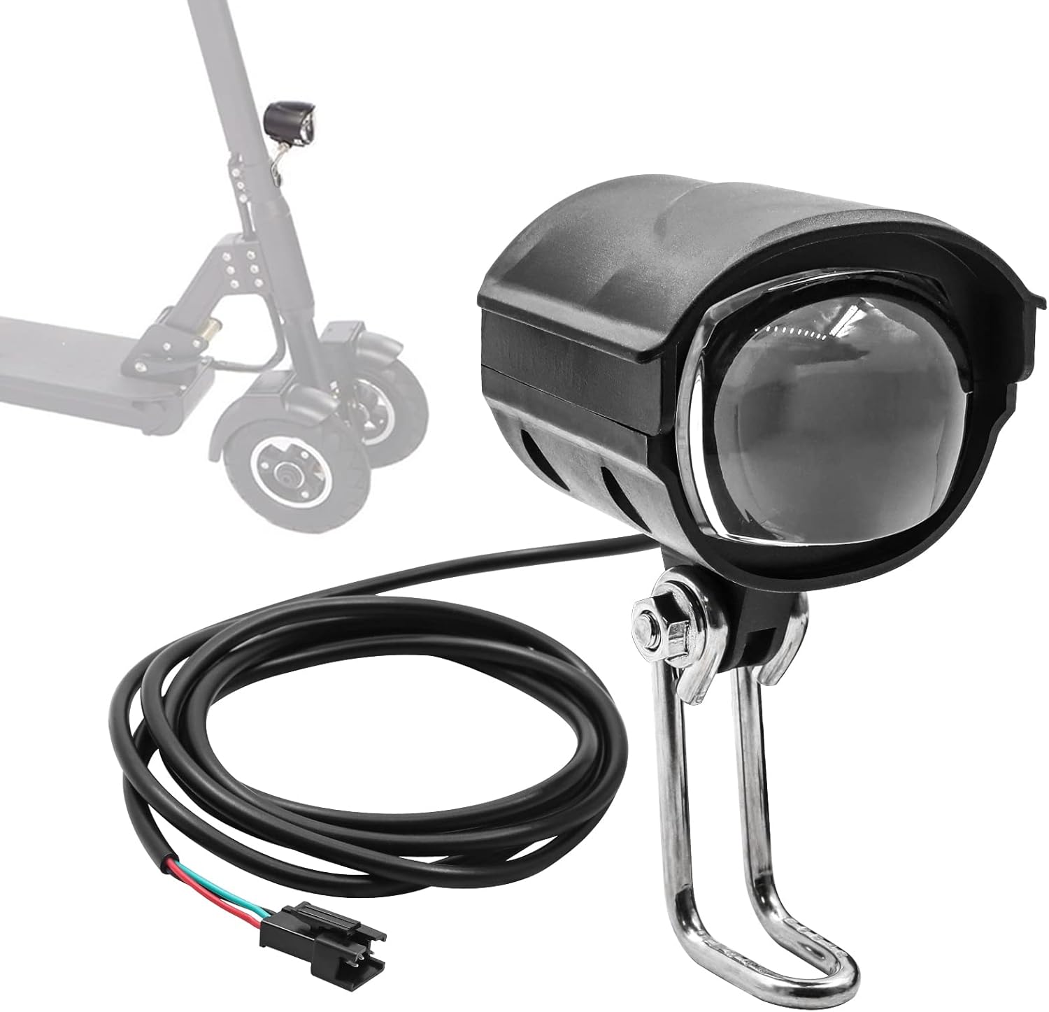 Electric Scooter Light and Horn, 36V 48V 60V EBike Light