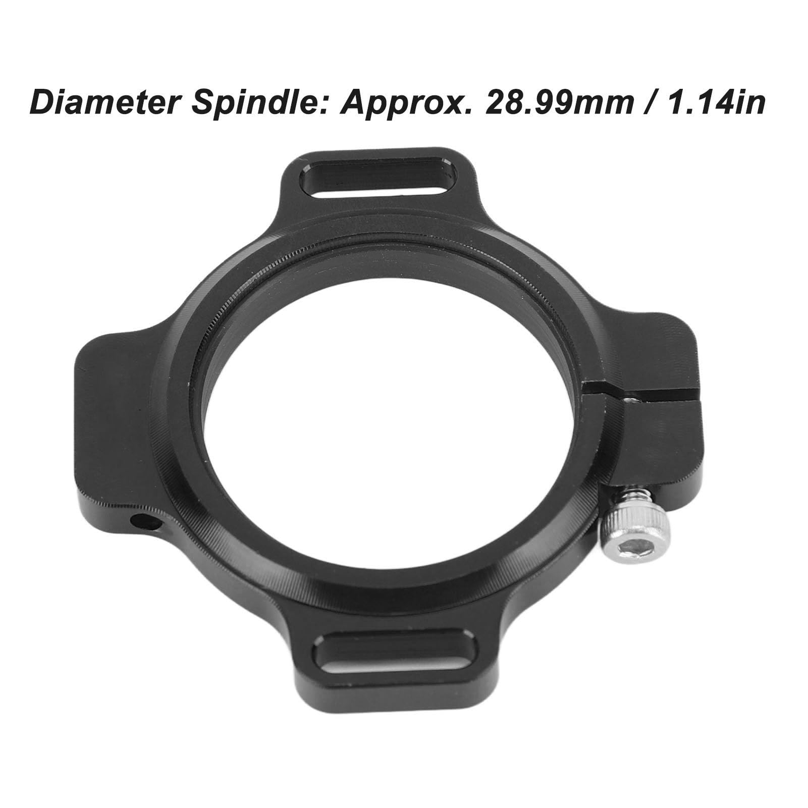Precargador de Manivela Ajustador de Plato de Bicicleta de Aleación de Aluminio Husillo 28,99 mm Anillo Roscado Negro
