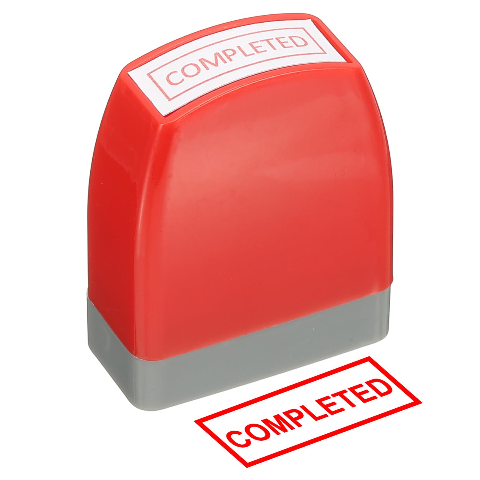 PATIKIL Completed Notice Stamp Self Inking, Red Ink Office Pre Inked Message Stamp for Business, Red