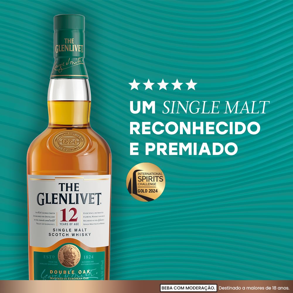 Whisky The Glenlivet 12 anos Single Malt Escocês - 750 ml | Amazon