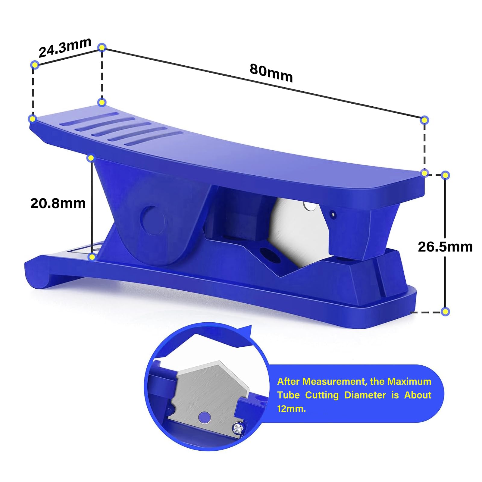 TAILONZ PNEUMATIC Blue Tube Hose Cutter Pipe Cutter, Can Cut Tubes up to 19mm or 3/4" OD (Pack of 5), 19MM OD(3/4 Inch)-5PCS - Image 2