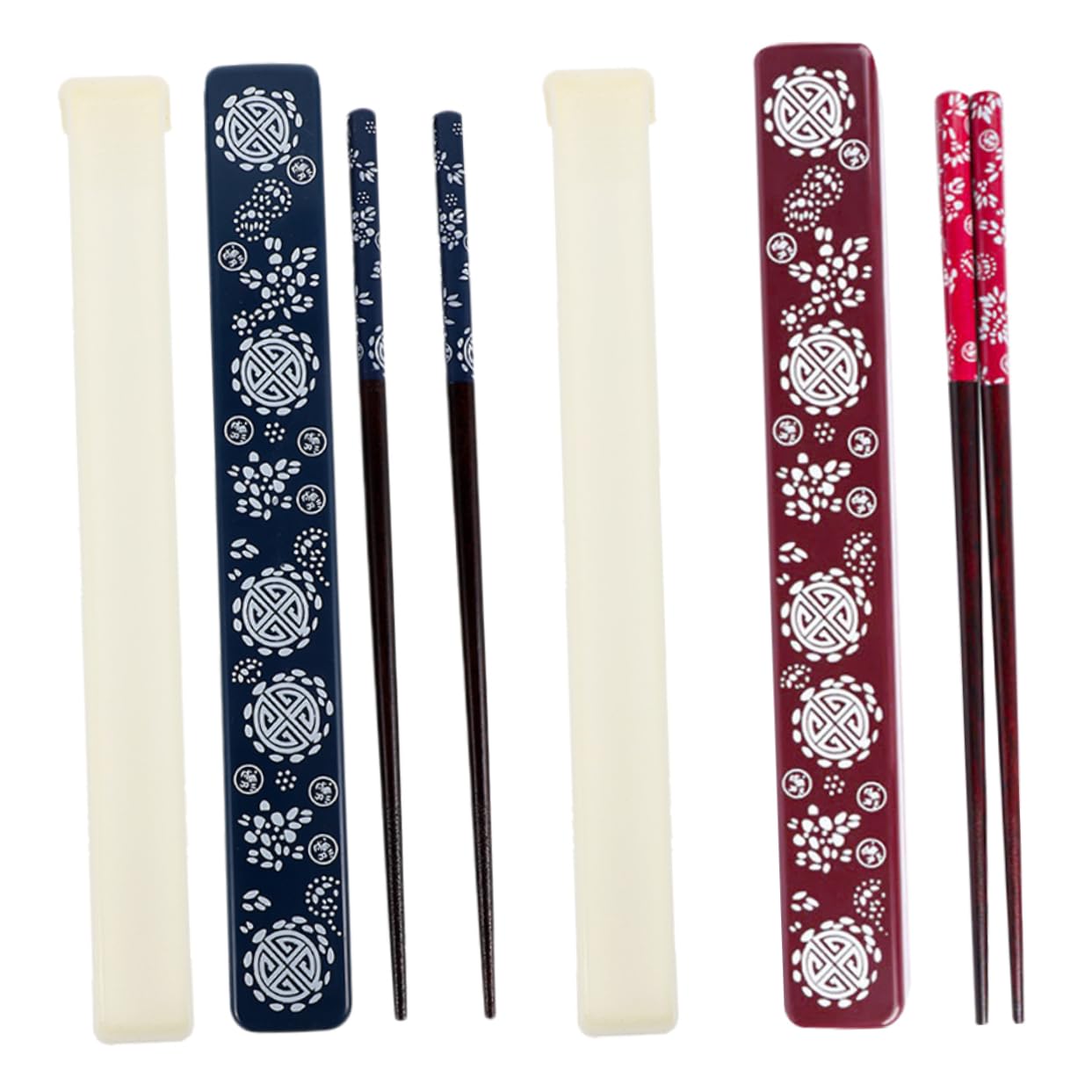 Kit de Baguettes avec Boîte de Rangement Pliable, 2 Ensembles