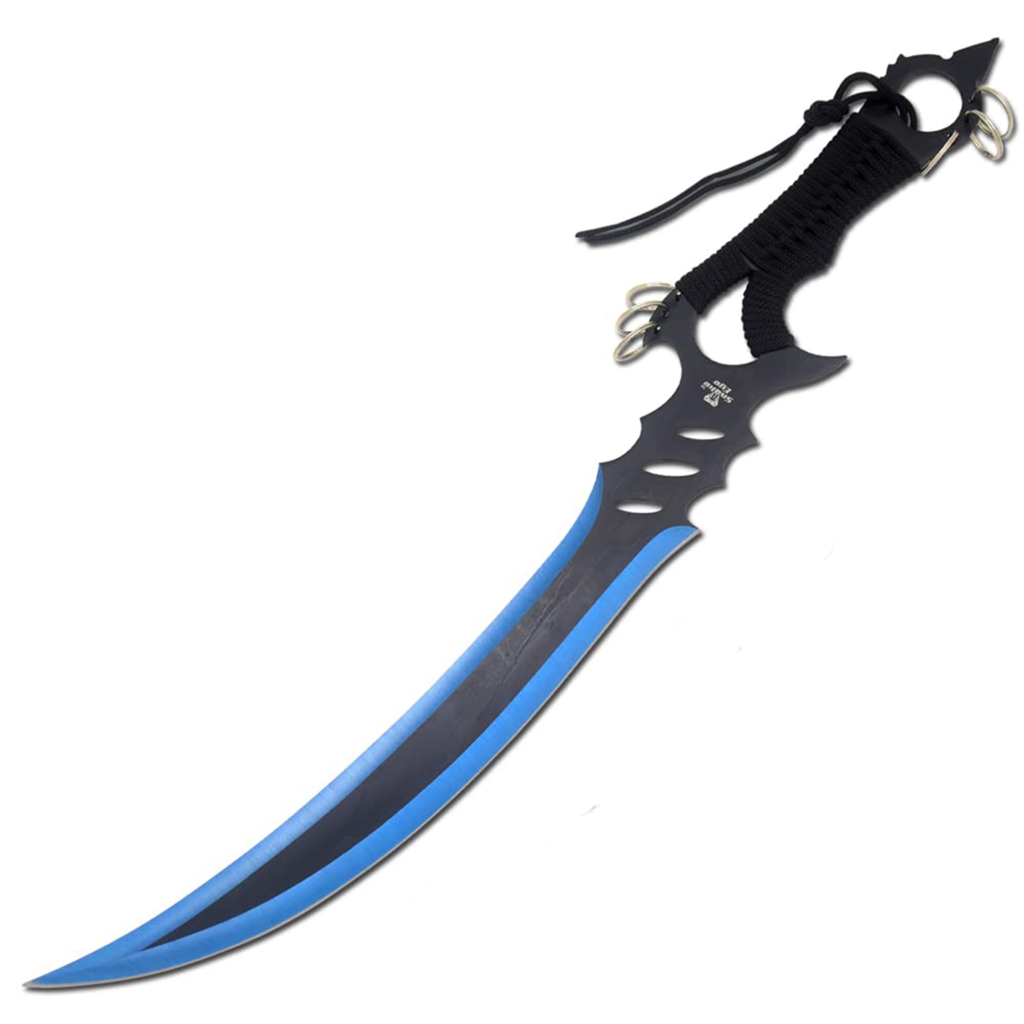 Snake Eye Tactical Two Tone Fantasy Desgin Ninja Sword Comes with Nylon Sheath (Blue)