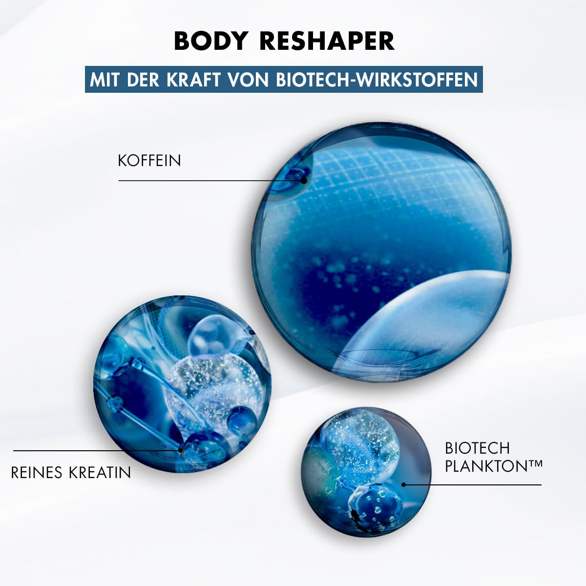 Biotherm Force Supreme Body Reshaper, kühlendes Cryo-Gel für Männer, Körperlotion mit Biotech Plankton, Koffein und Kreatin, 125ml