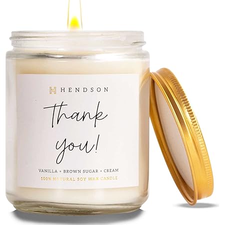 Thank You Gifts for Women - Thank You Candle Gifts Ideas for Friends, Coworkers, Boss, Employee, Mom, Hostess - Inspirational Candles, Birthday, Friendship, Appreciation Presents for Her