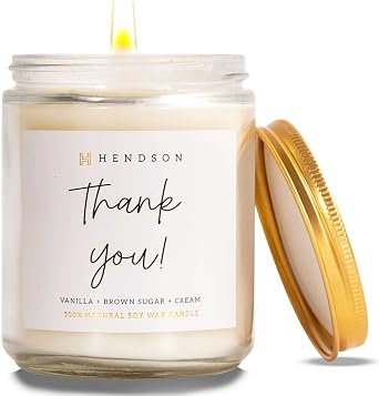 Thank You Gifts for Women - Thank You Candle Gifts Ideas for Friends, Coworkers, Boss, Employee, Mom, Hostess - Inspirational Candles, Birthday, Friendship, Appreciation Presents for Her