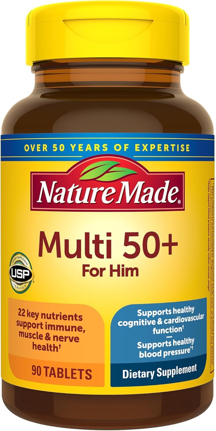 Nature Made Multivitamin for Men Over 50, Mens Multivitamins, 90 Tablets — Amazon image 10