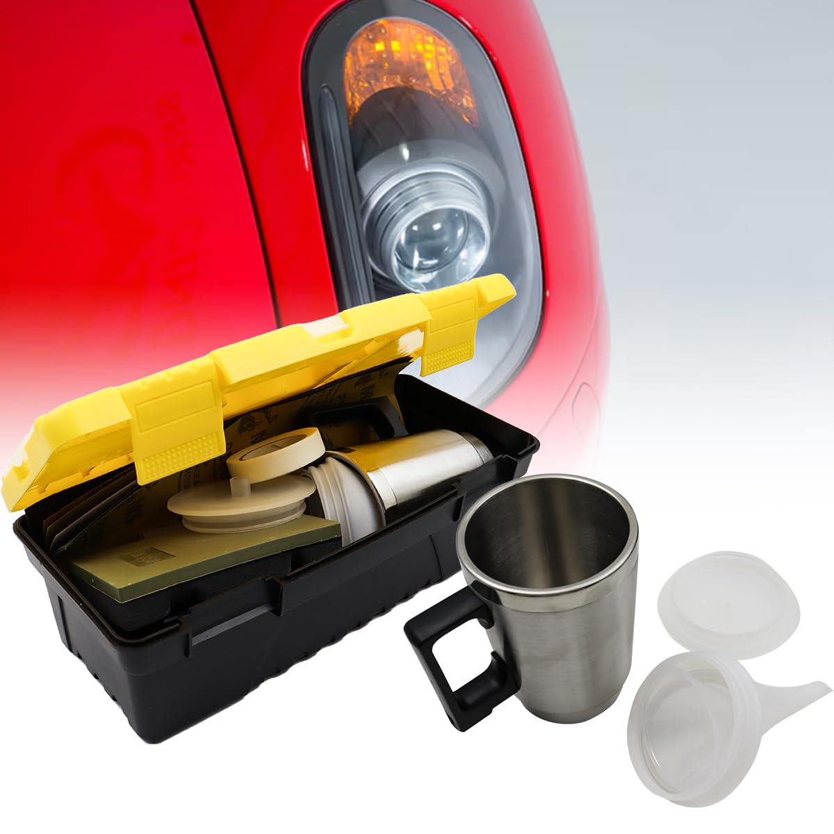 Kit de vapor para faros delanteros Kit de pulido de faros Kit de reparación utilizado para reparar arañazos amarillentos y grietas borrosas