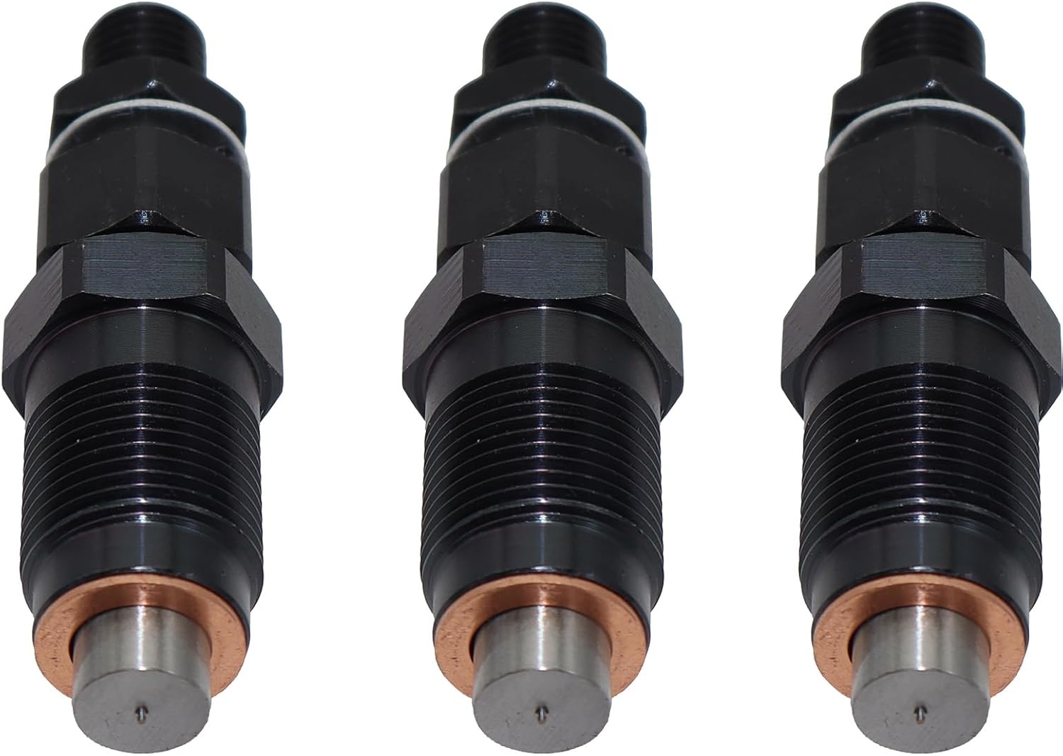 3PCS Fuel Injectors for Kubota KX91-3, L2600, L2900, L3010, L3200, L3700, D1403, D1503, D1703, V2203 Engines, 16082-53900 EXKATCC