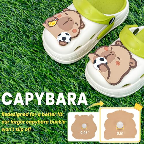 Image of Cute Capybara Slippers for Kids,Kids Girls Boys Clogs Garden Shoes,Funny Toddler Animal Slides Sandals,Water Shower Beach Pool Slippers Indoor Outdoor