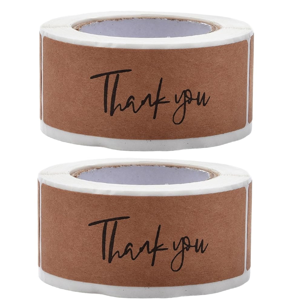 Rouleau D'autocollants "Merci Pour Votre Achat" - Uxcell - 1x3 Pouces - Rectangle Adhésif