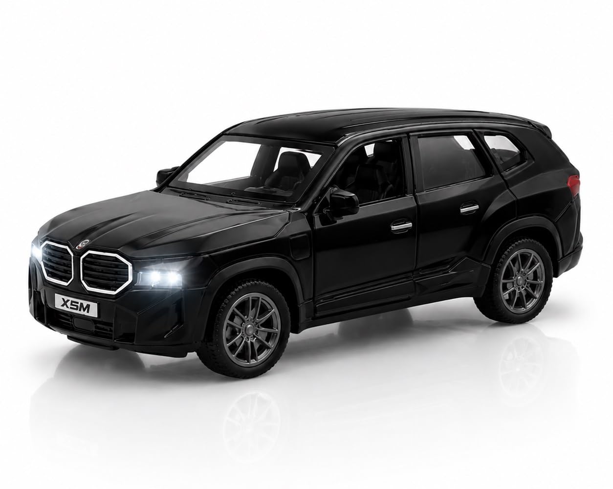 SQUIDSY 1:36 Scale BMW Police Car Toy Die-Cast Pull-Back Alloy Model Vehicle with Openable Doors for Kids, Boys & Collectors Best Gift Toy (Black)-image-49