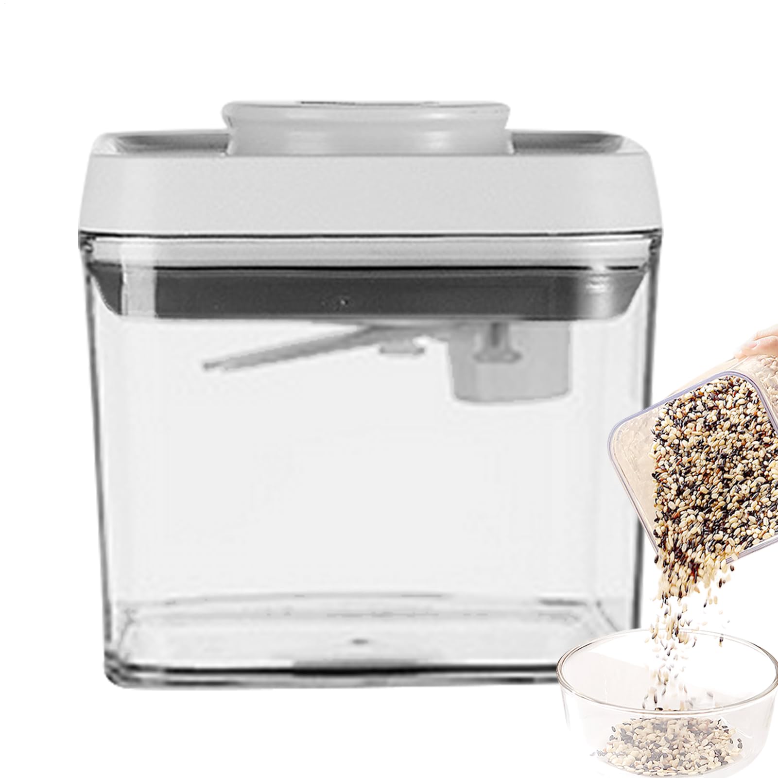 Cereal Containers with Lids | Kitchen Airtight Jars - Stackable Leakproof Airtight Jar for Rice Dried Fruits Grains Coffee Beans Pet Food Seasonings Home Bakers Kitchen