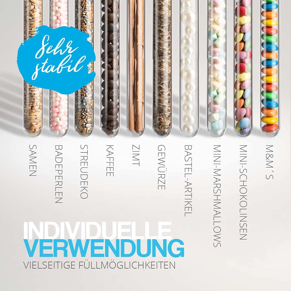 Tuuters 100 X Kunststof Reageerbuisjes Met Kurk, Buisjes, 7 Ml  50 16 Platte Lamellen 664736684
