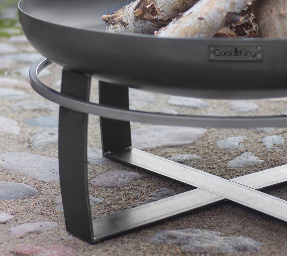 CookKing Viking Feuerschale 100 cm 2 mm Naturstahl Feuerstelle und Grill