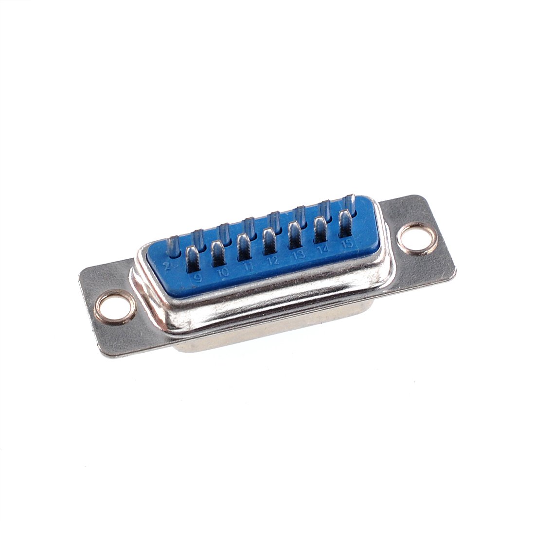 Lot De 20 Adaptateurs DB15 Mâle Jack à Souder - Connecteurs Électroniques De Remplacement - Bleu/Argent