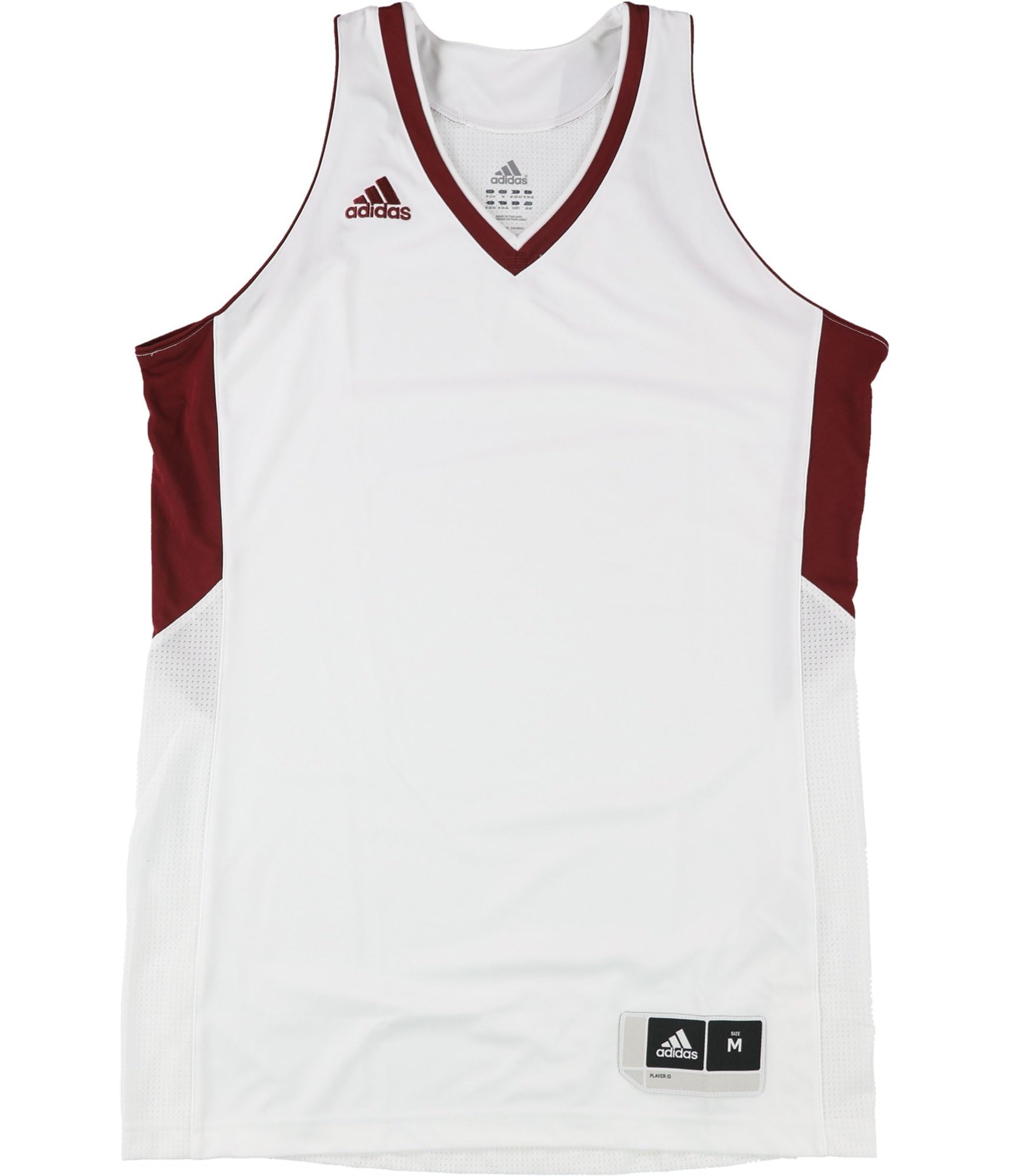 adidas Womens 2-Tone Basketball Team Jersey, White, Large