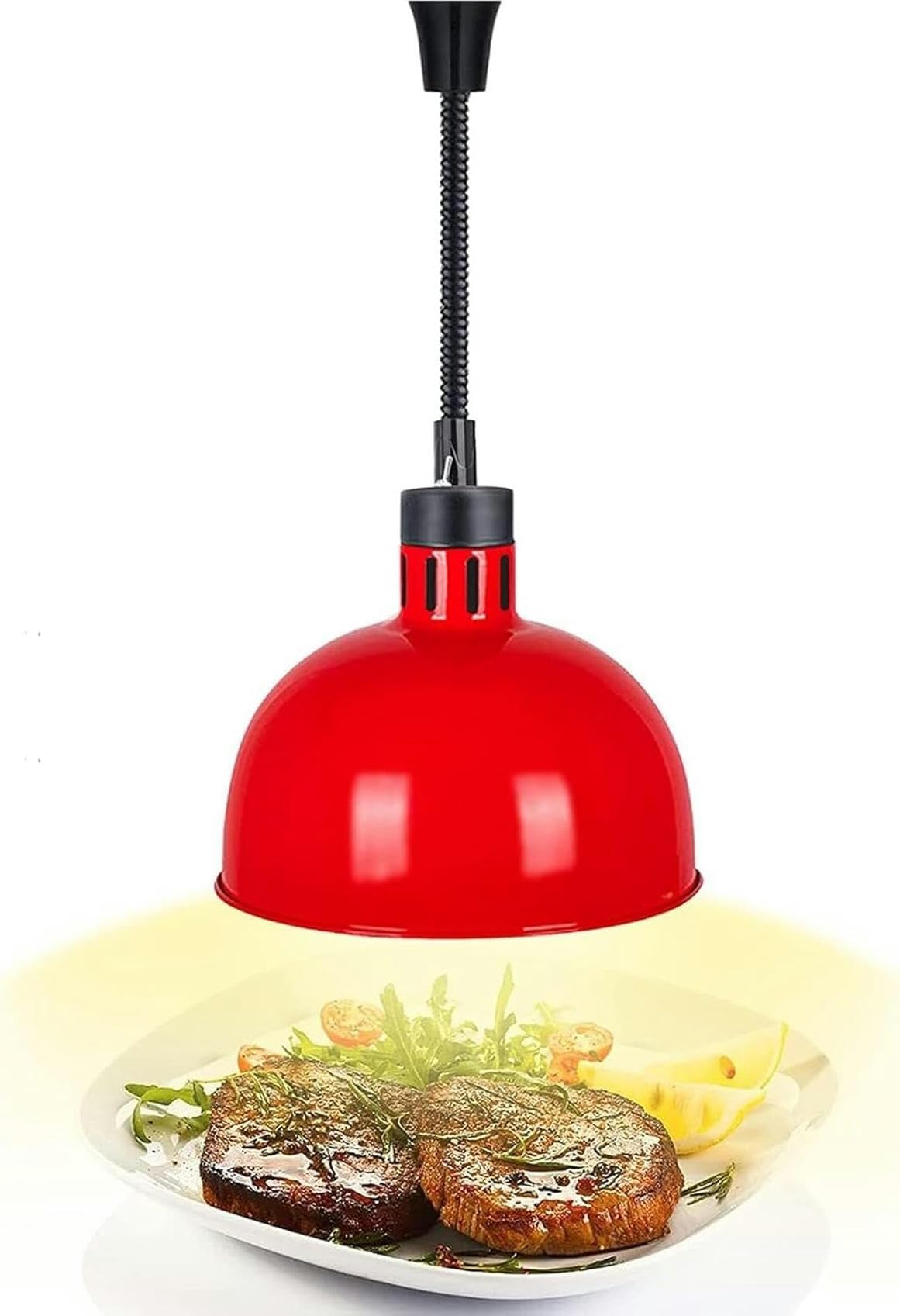 Lampe chauffante pour chauffage alimentaire suspendue réglable pour cuisine et restaurant