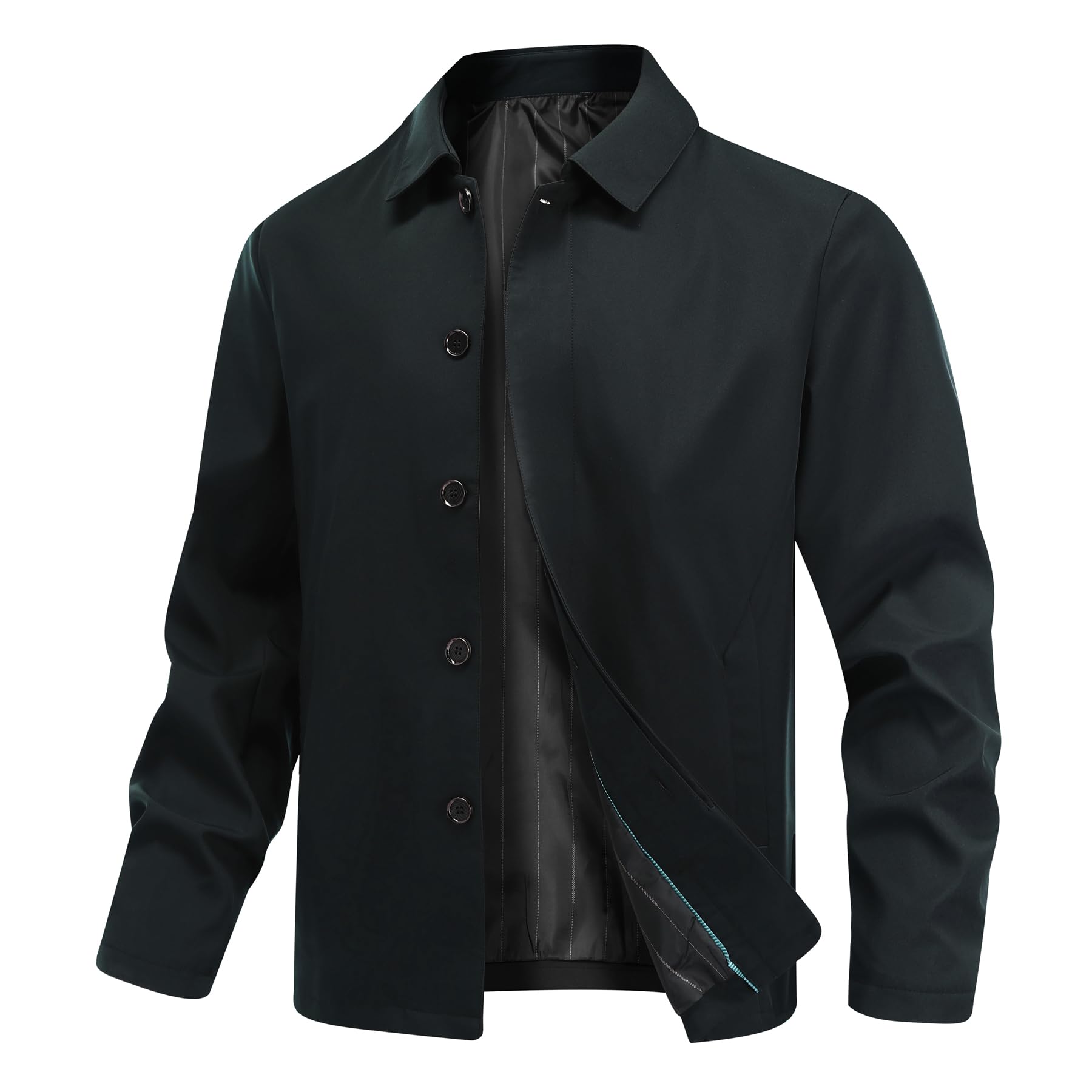 Allthemen Herren Jacke Leichte Freizeit Übergangsjacke mit Knopfleiste Bomberjacke Sportlich Elegant Freizeitjacke Herbst