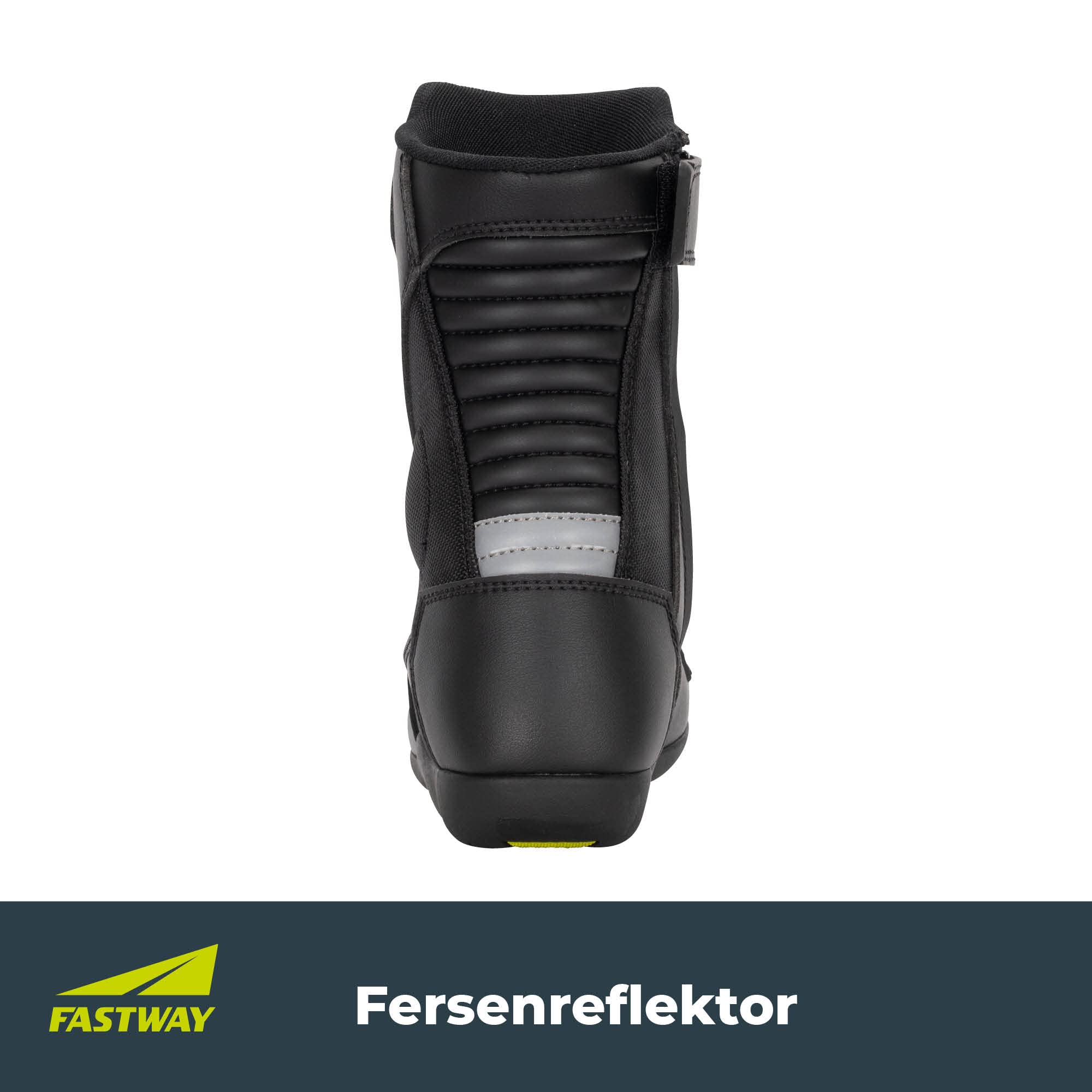 FAST WAY FTS-1 WP Motorradschuhe, CE Zertifiziert, Wasserdichte Motorradstiefel, Atmungsaktive Motorradschuhe, Schalthebelverstärkung & Fersenreflektor, Reißverschluss mit Klettabdeckung