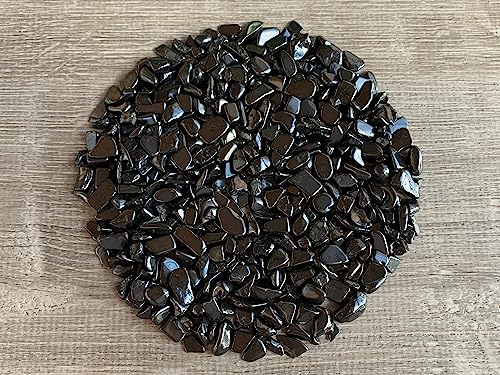 Shungite Chips – Natural Mini Shungite Stones, Crushed Undrilled Shungite, Semi-Tumbled Genuine Shungite (3 lbs Bulk)