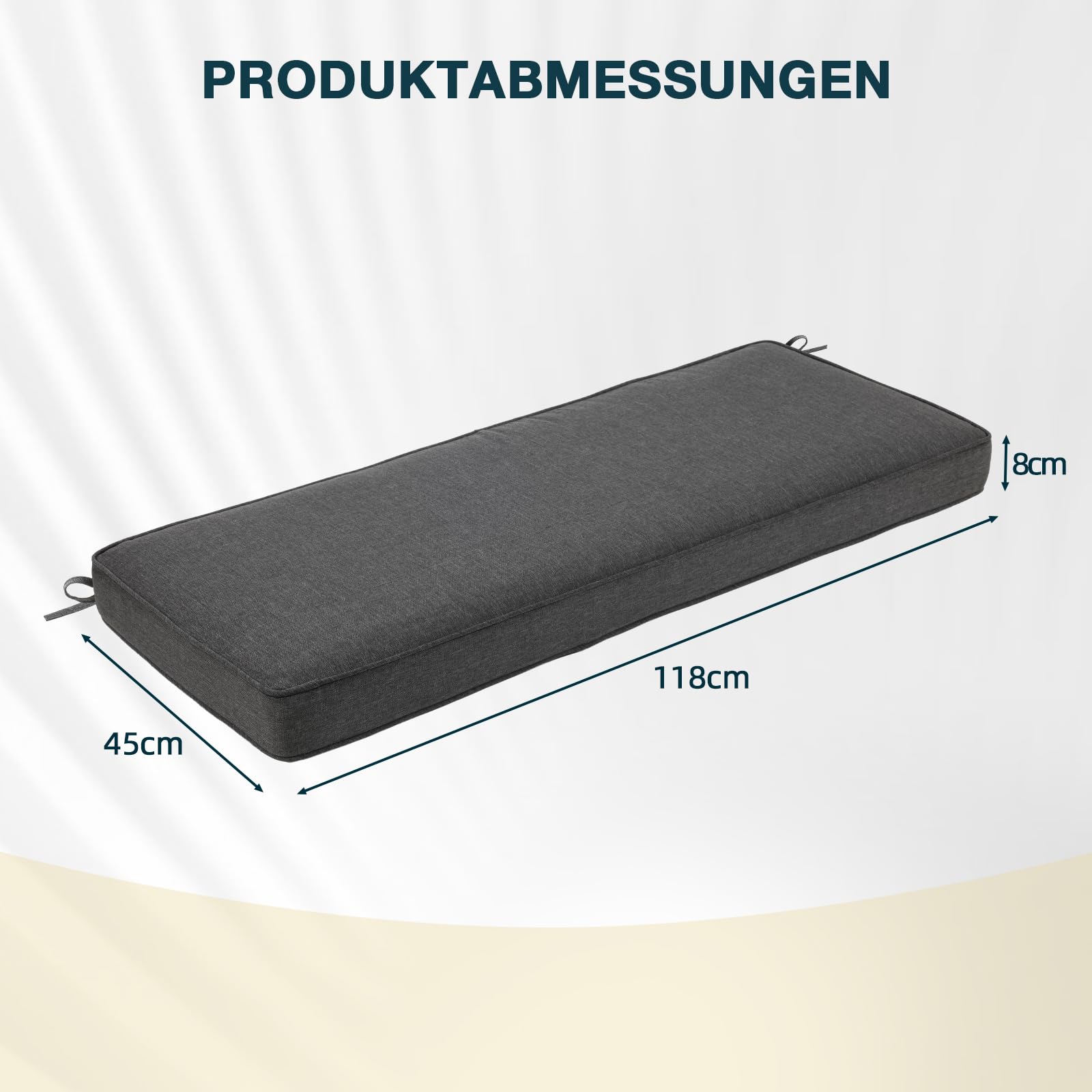 Aoodor Bankauflage Sitzpolster 118 x 45 x 8 cm
