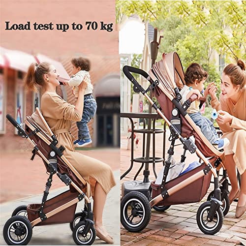 sportieve kinderwagen voor kinderen Babywandelwagen voor Pasgeboren Wagen 3 in 1 Opvouwbaar kinderwagen Travel System… - Afbeelding 3