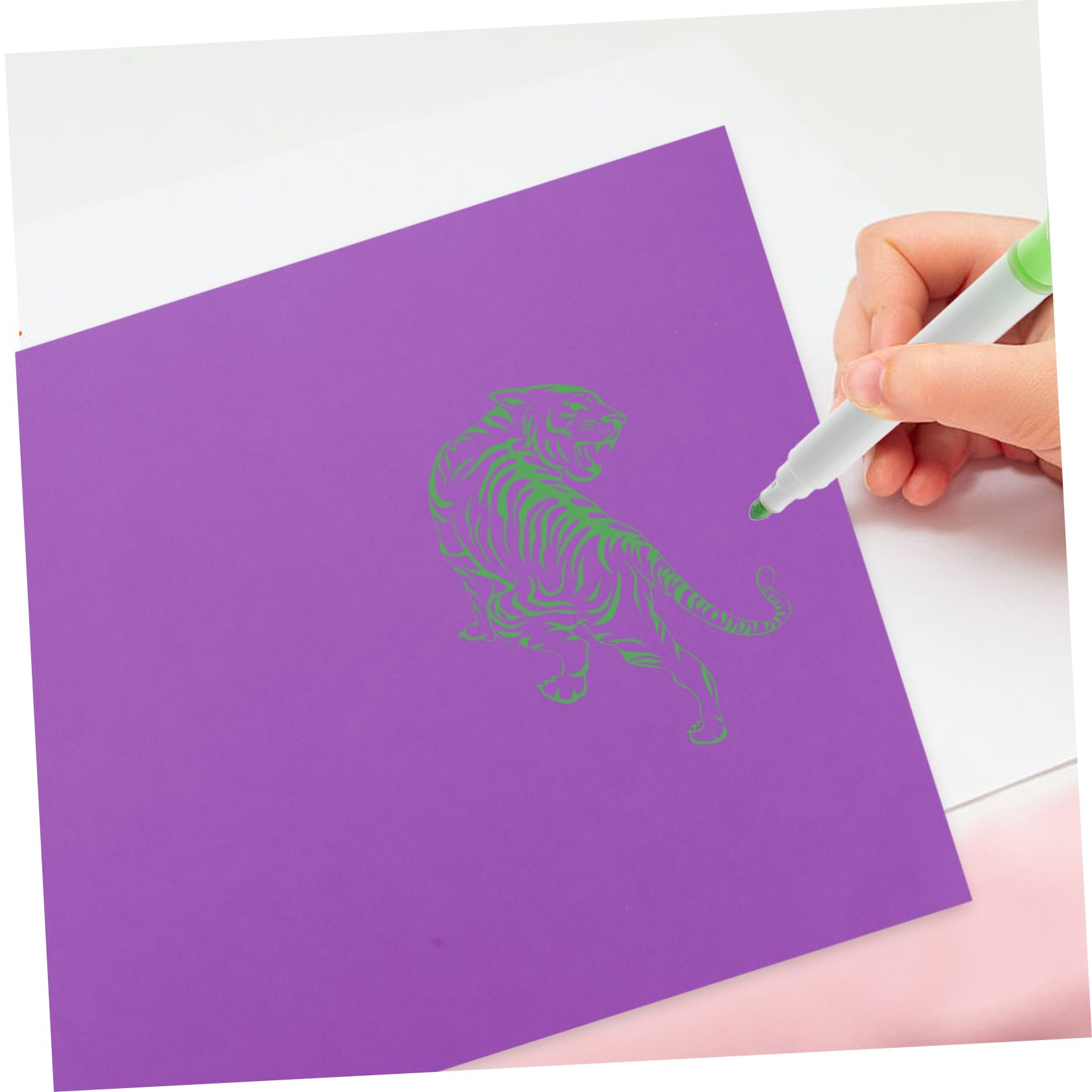 Baluue 50 feuilles Papier Cartonné pour Peinture Garçon Fille DIY Surface Lisse pour Crayons Marqueurs Aquarelle et Peinture à Huile Léger et Facile à Découper
