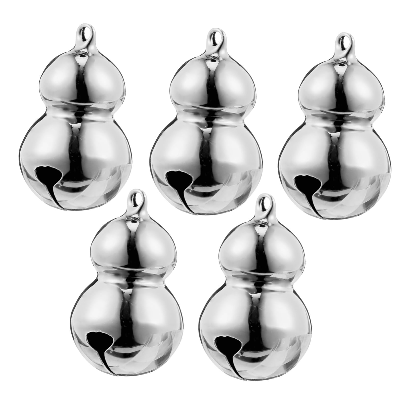 Toddmomy 5Pcs Pet Bells for Christmas Tree Ornaments DIY Decorations with Hanging Ring for Pet and Vacuum Gourd Design