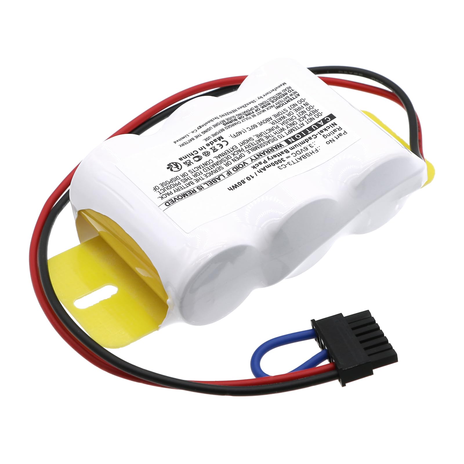 Synergy Digital Emergency Lighting Battery, Compatible with Fullham FHSBATT3-C3 Emergency Lighting, (Ni-CD, 3.6V, 3000mAh) Ultra High Capacity, Replacement for Fullham FHSBATT3-C3 Battery