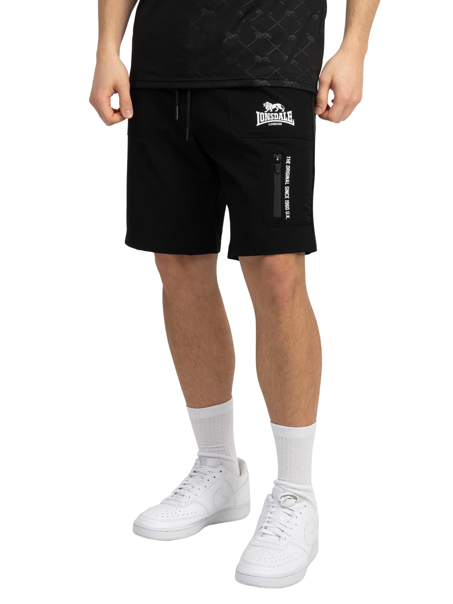 Lonsdale London Havant Homme Short Noir 90% Polyamide, 10% Spandex Regular