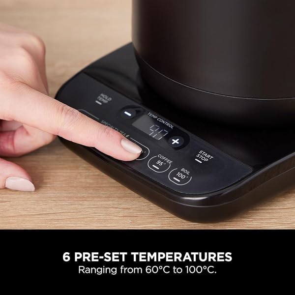 Ninja Perfect Temperature Kettle, 1.7L, LED Display, Easy to Use Kettle with Rapid Boil and Temperature Control & Hold, Black & Copper, KT200UKCP - 4
