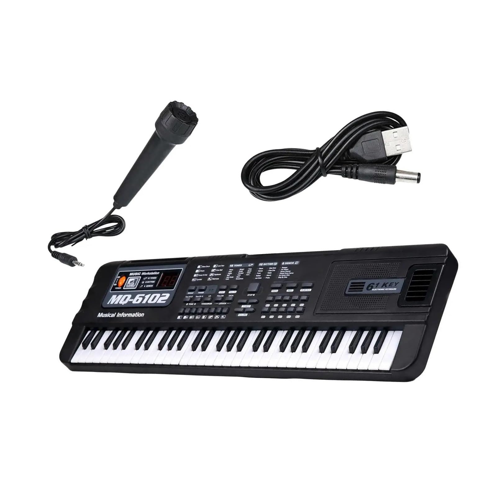 Pianino Elektroniczne 61 Klawiszowe Pianino Elektroniczne Klawiatura Cyfrowa Praktyczna Profesjonalna Wydajność