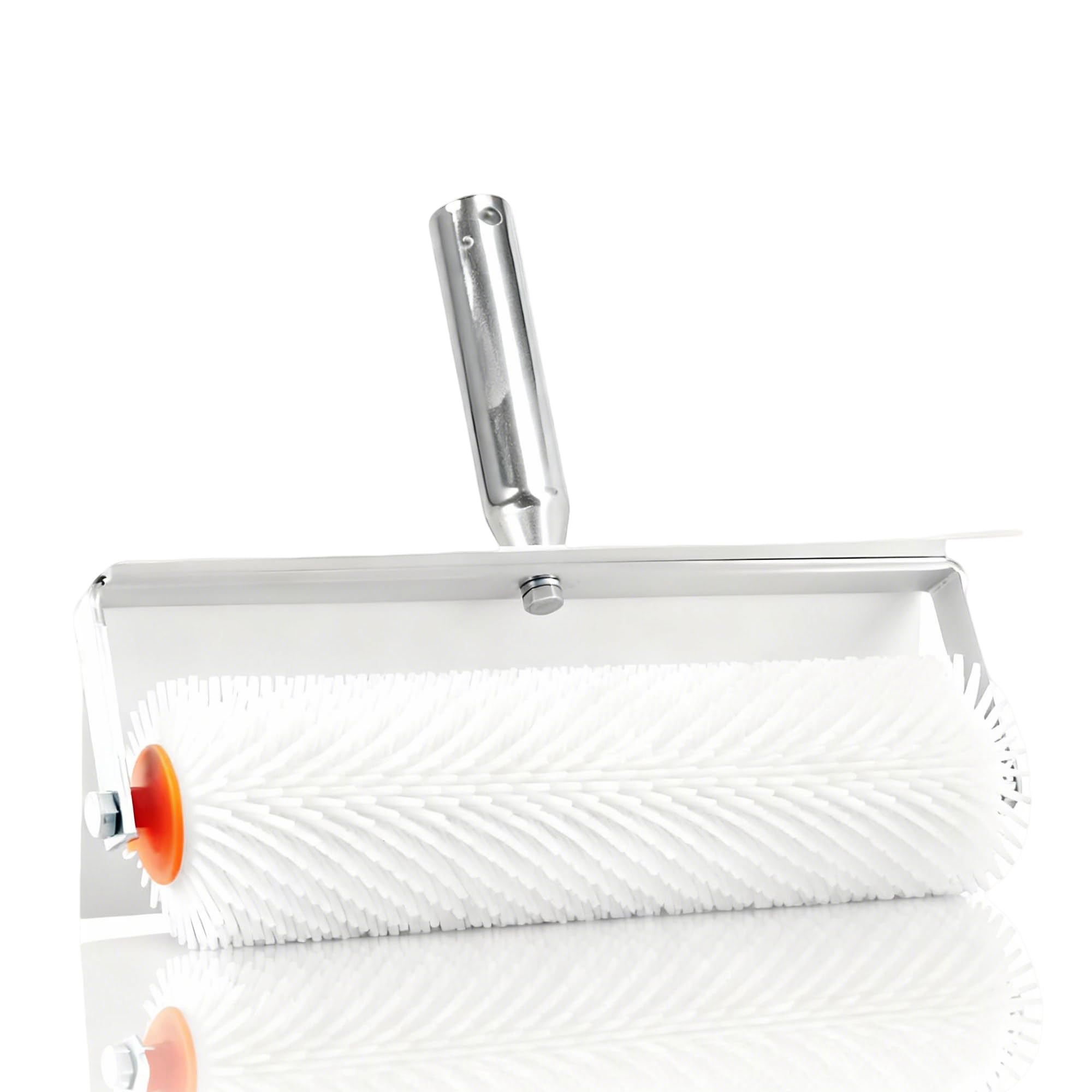 Lzhios White Spiked Roller Self Levelling, 250Mm Epoxy Floor Roller With 21Mm Spikes And Splash Guard, Spiked Aeration Tool For Eliminating Bubbles And Ensuring Smooth Finishes(10" /250Mm)